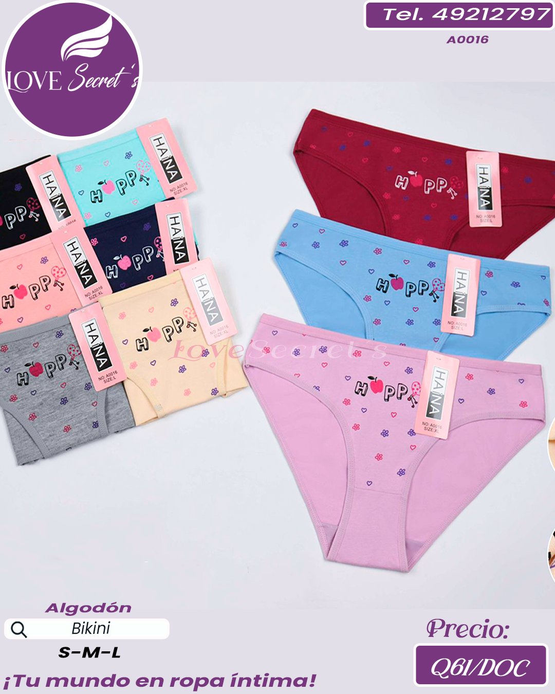 Bikini dama algodón / A0016-1DOC