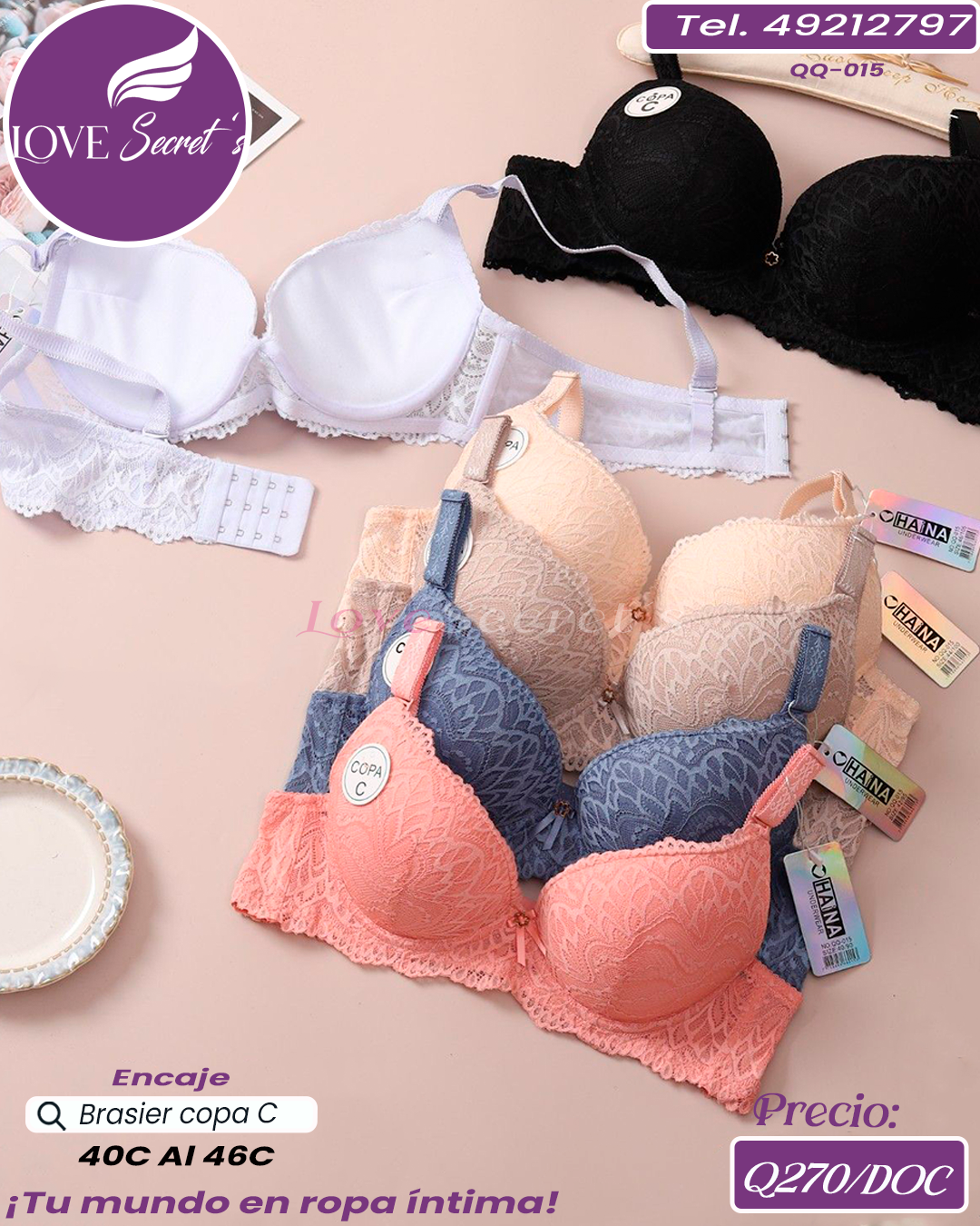 Brasier dama copa C / QQ-015-1DOC