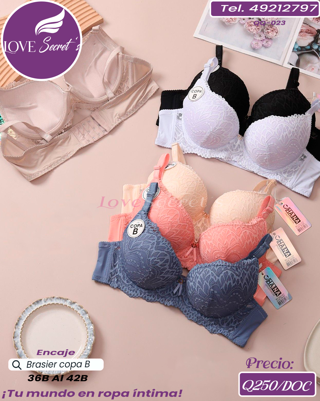 Brasier dama copa B  / QQ-023-1DOC