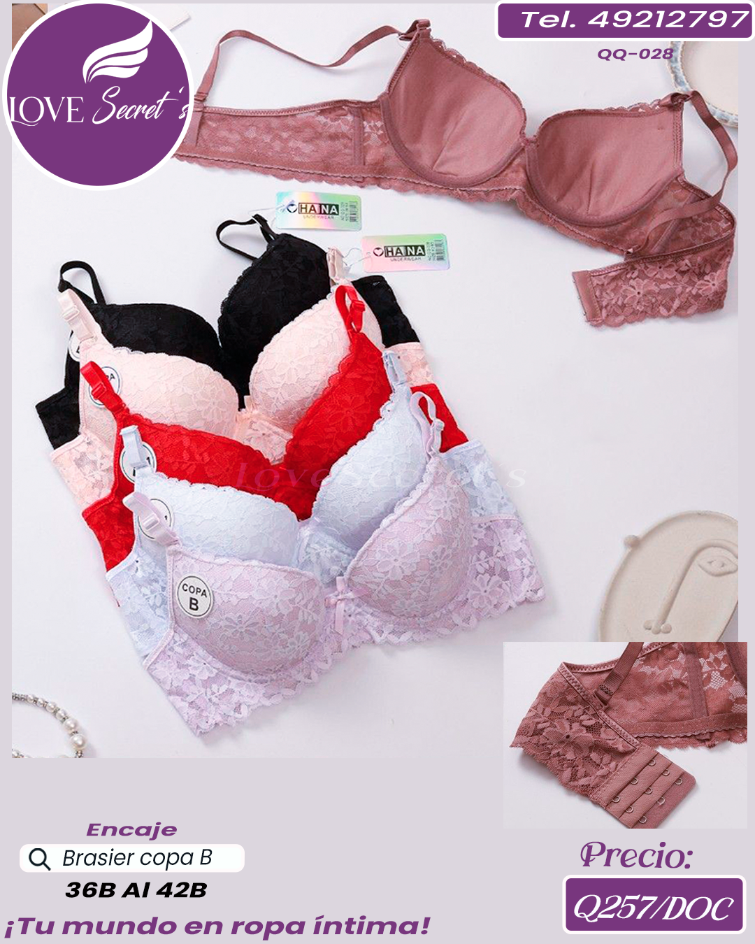 Brasier dama copa B  / QQ-028-1DOC