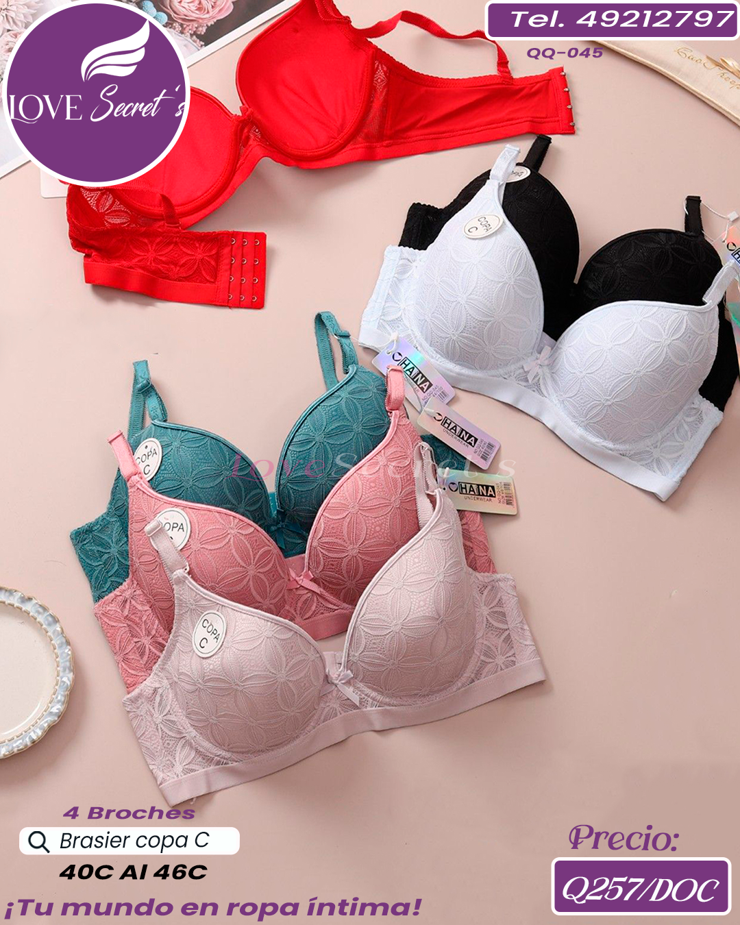 Brasier dama copa C / QQ-045-1DOC