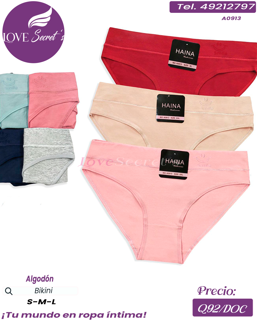 Bikini dama algodón / A0913-1DOC