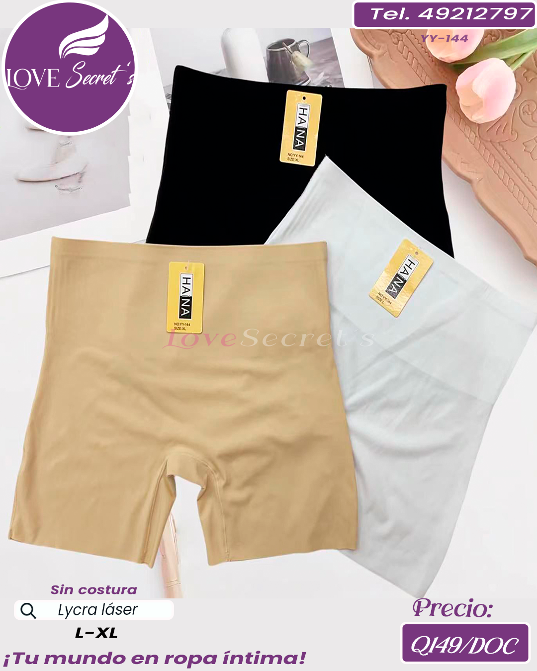 Pantaleta dama sin costura / YY-144-1DOC