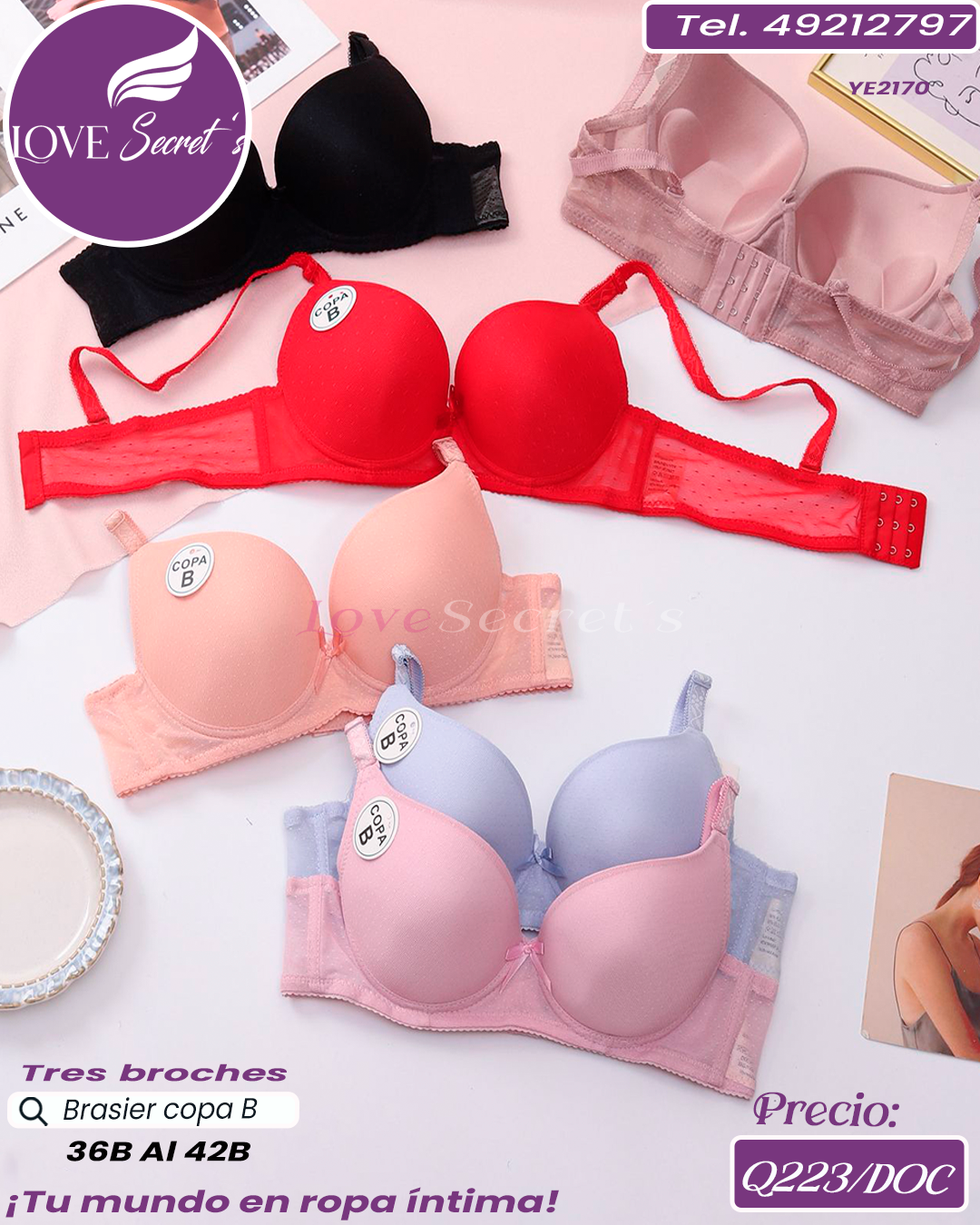 Brasier dama copa B  / YE2170-1DOC