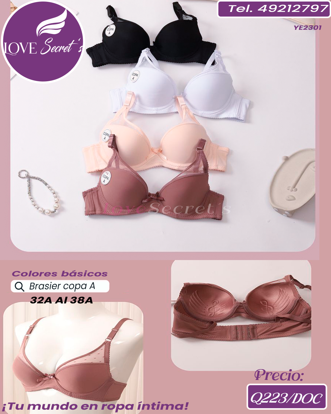 Brasier dama copa A / YE2301-1DOC