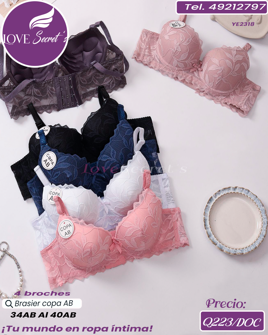 Brasier dama copa A / YE2318-1DOC