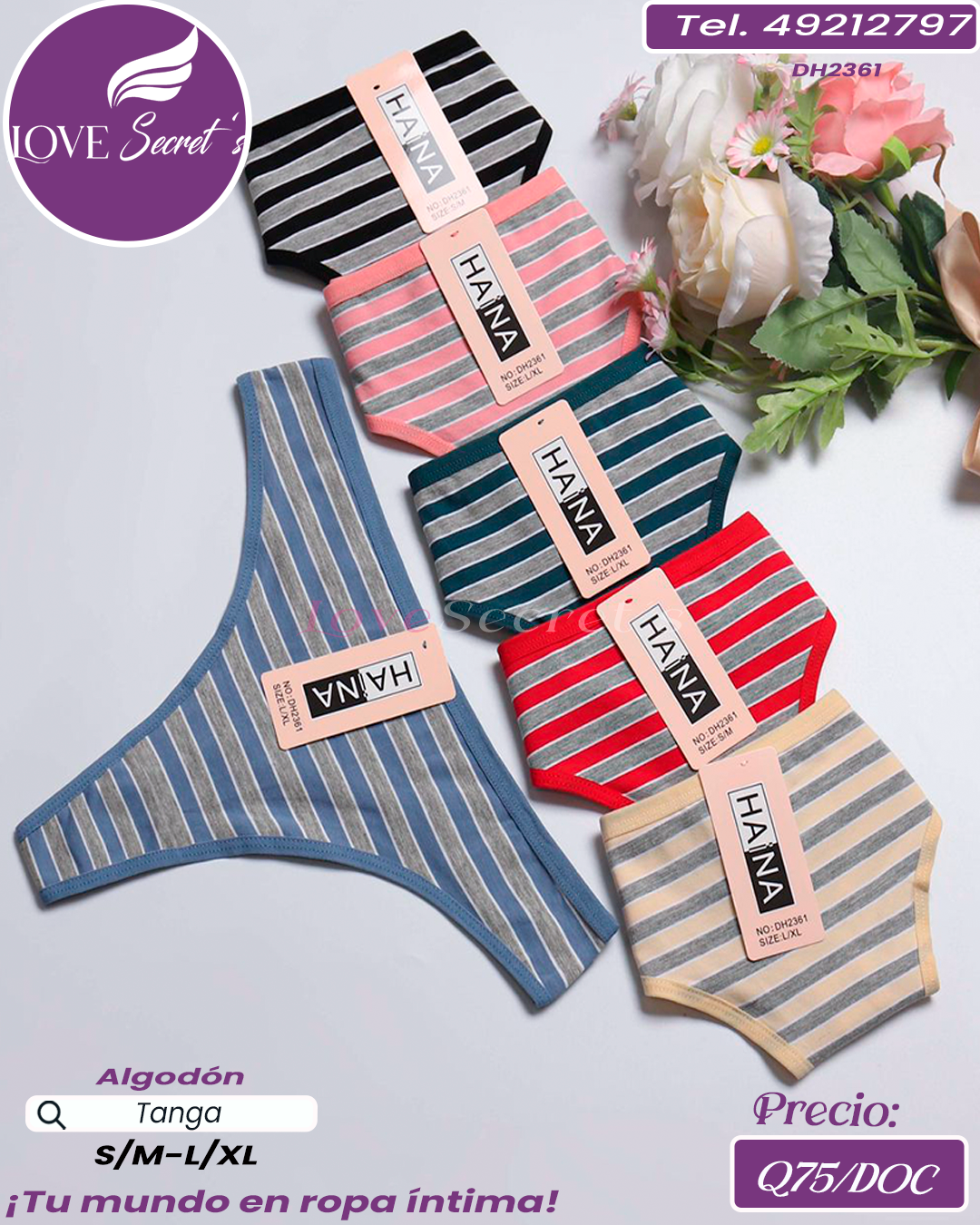 Tanga dama algodón / DH2361-1DOC