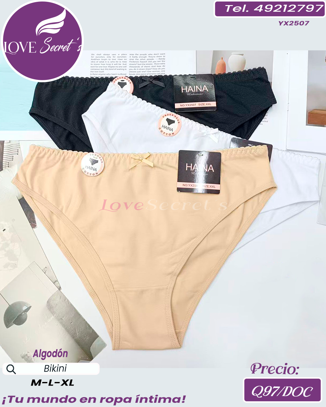 Bikini dama algodón / YX2507-1DOC