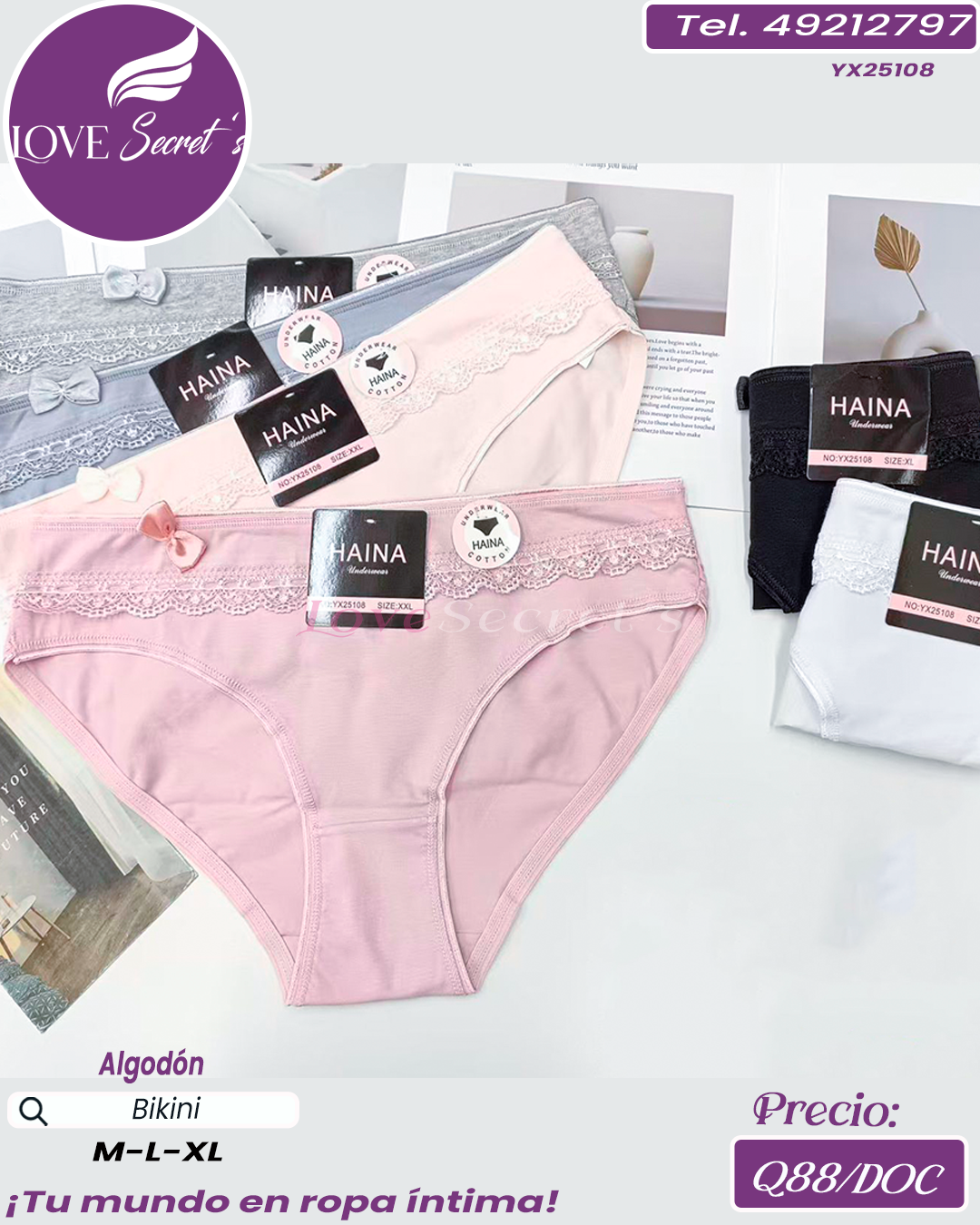Bikini dama algodón / YX25108-1DOC