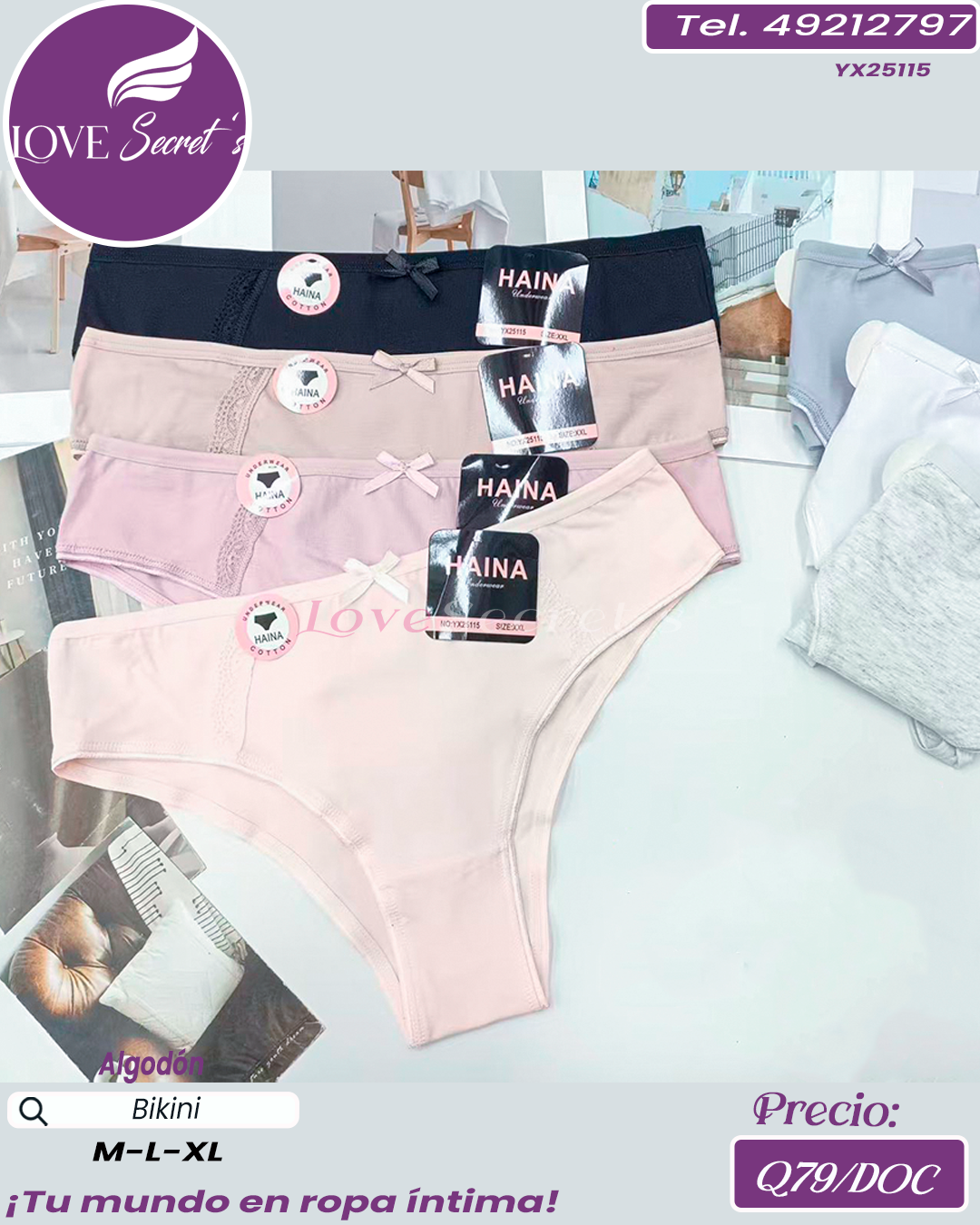 Bikini dama algodón / YX25115-1DOC