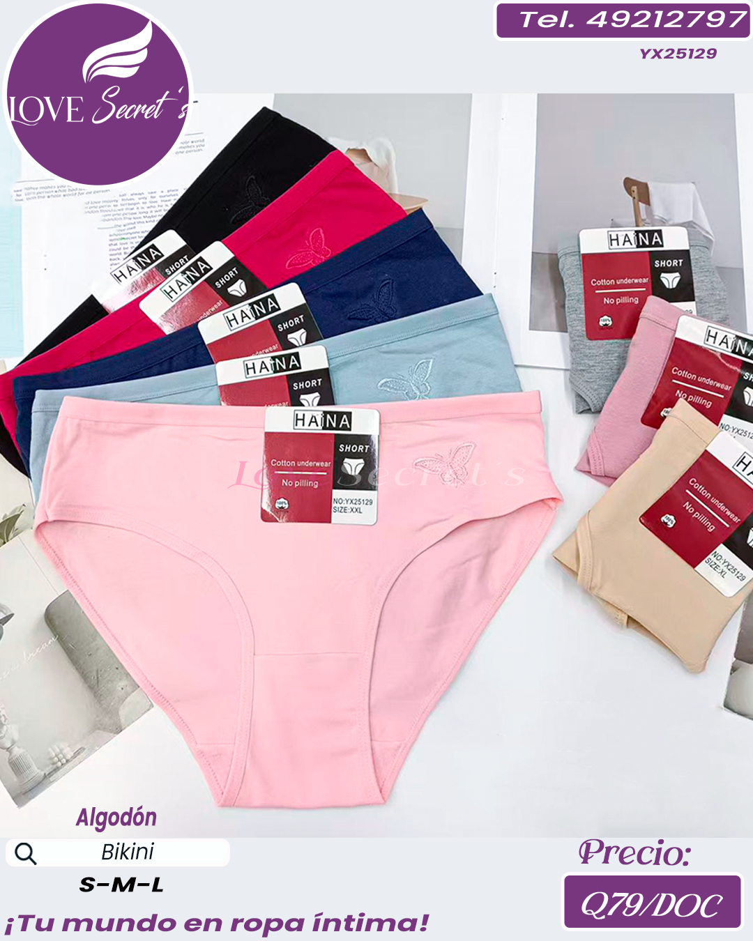 Bikini dama algodón / YX25139-1DOC