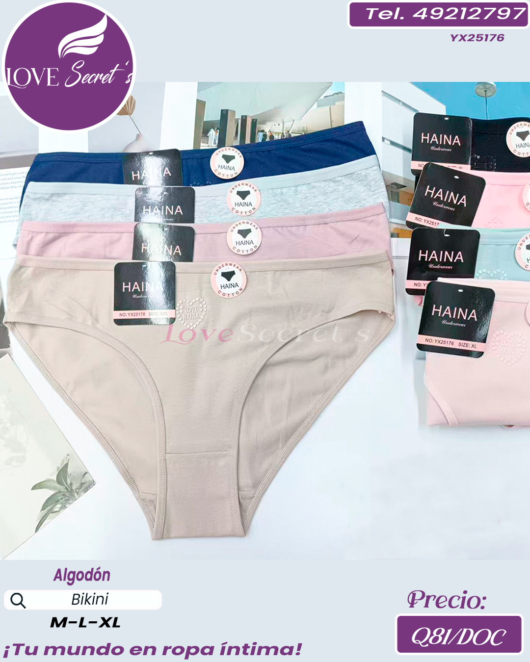 Bikini dama algodón / YX25176-1DOC