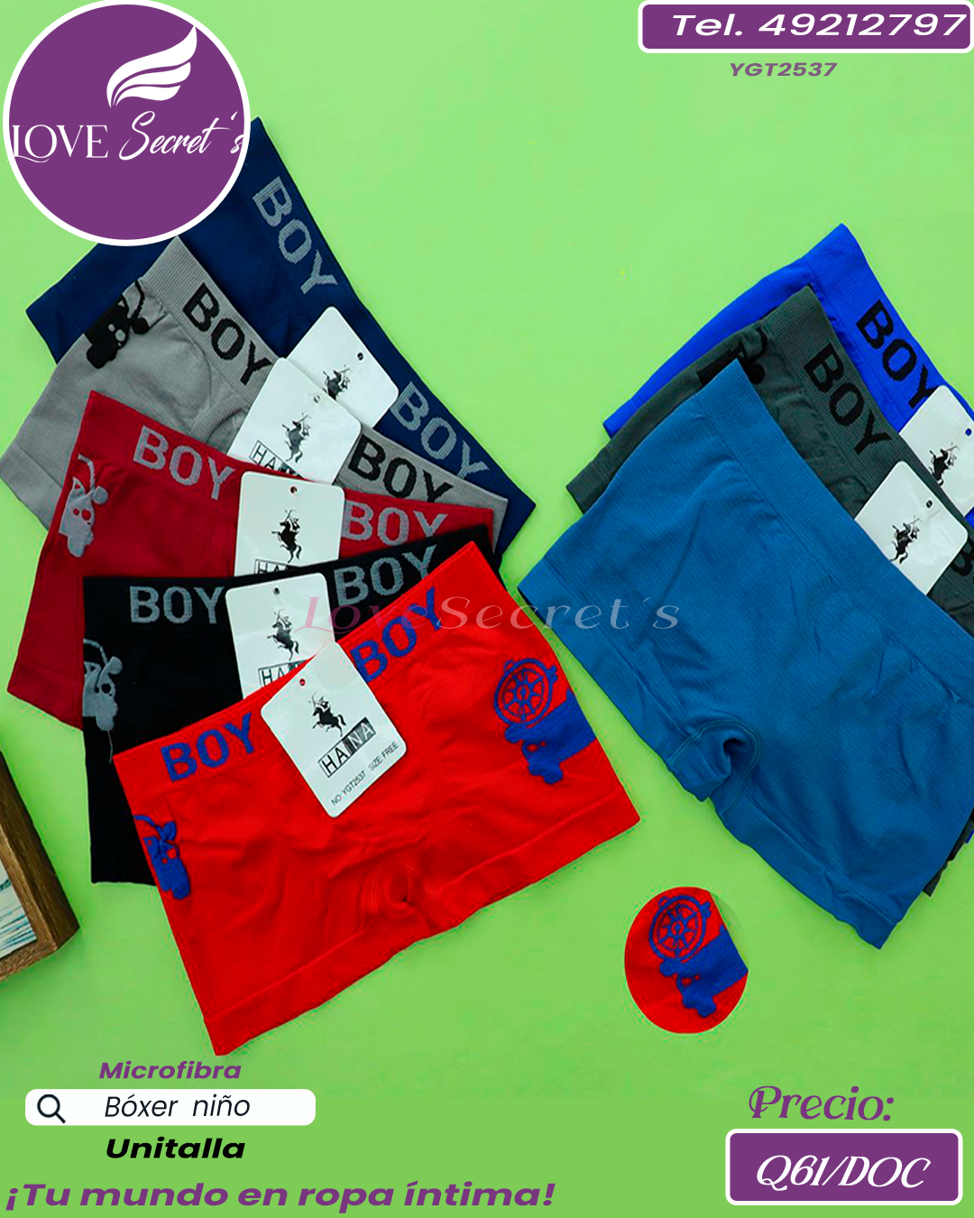 Bóxer niño microfibra / YGT2537-1DOC