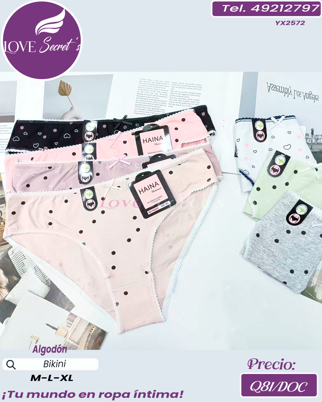 Bikini dama algodón / YX2572-1DOC
