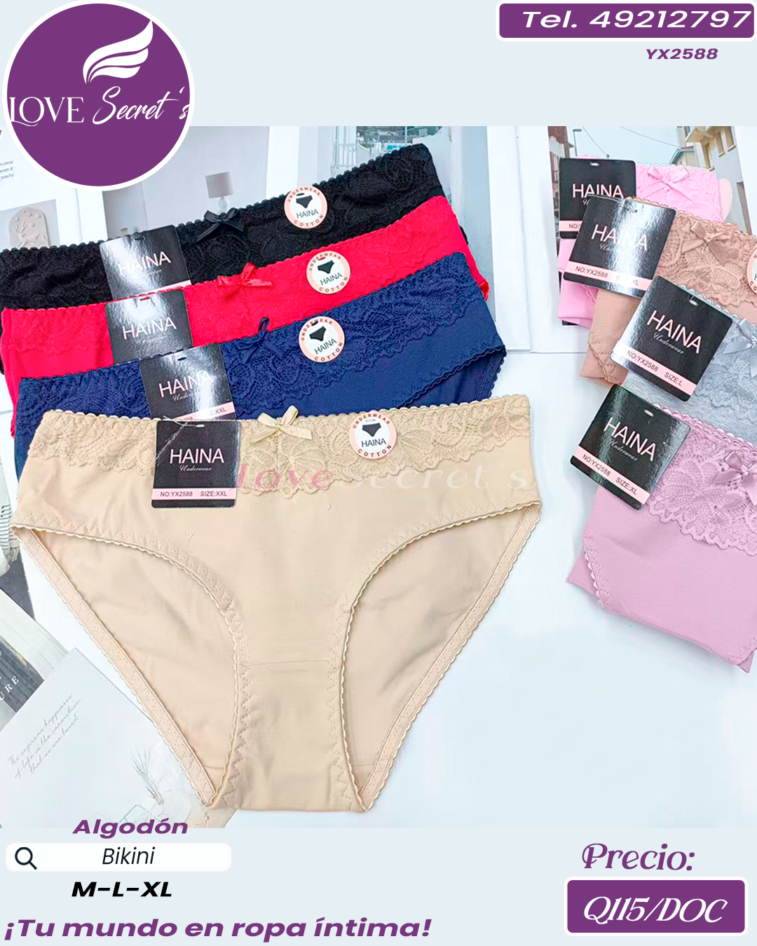 Bikini dama algodón enc / YX2588-1DOC