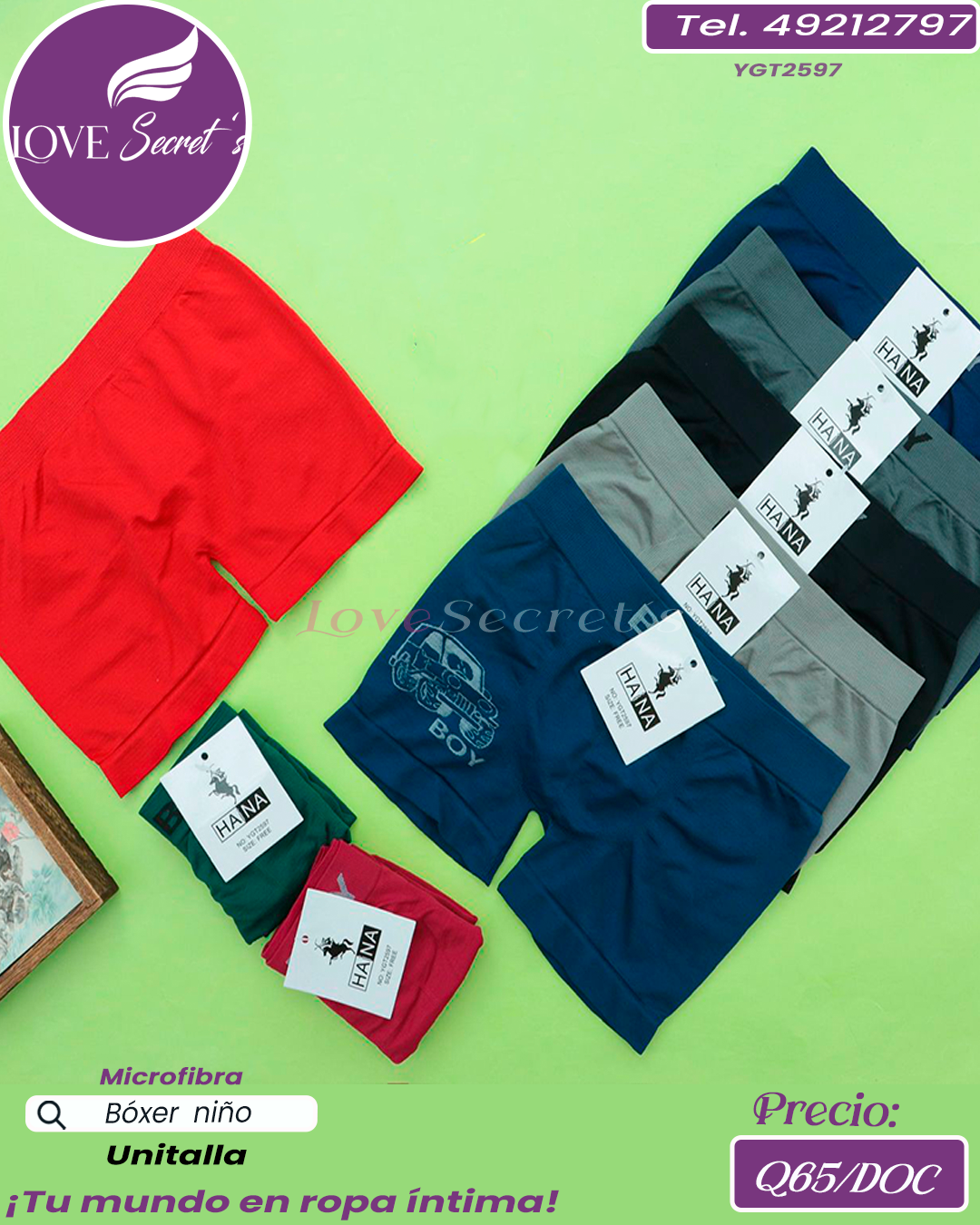 Bóxer niño microfibra / YGT2597-1DOC