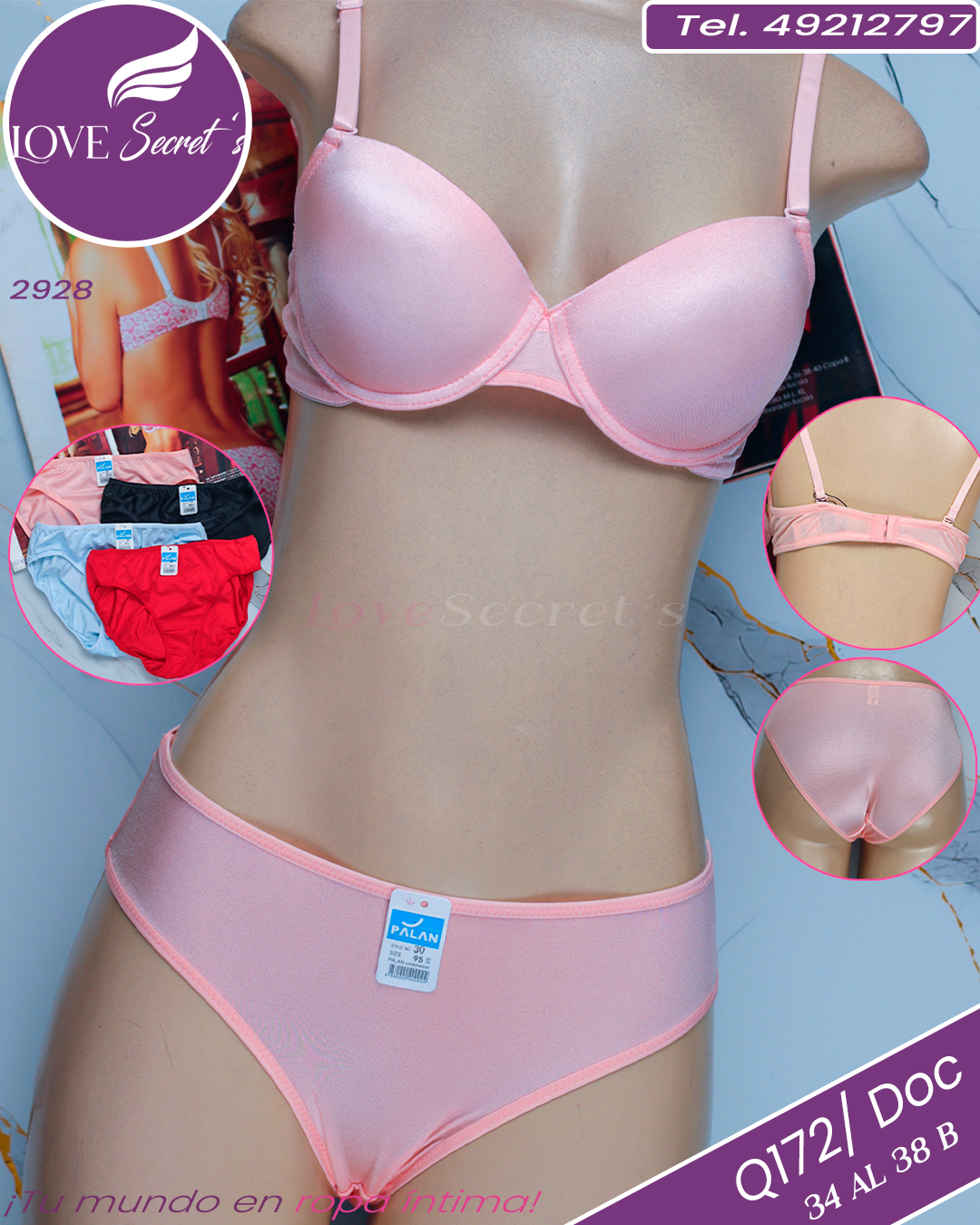 Conjunto dama lycra satín / 2928-1DOC