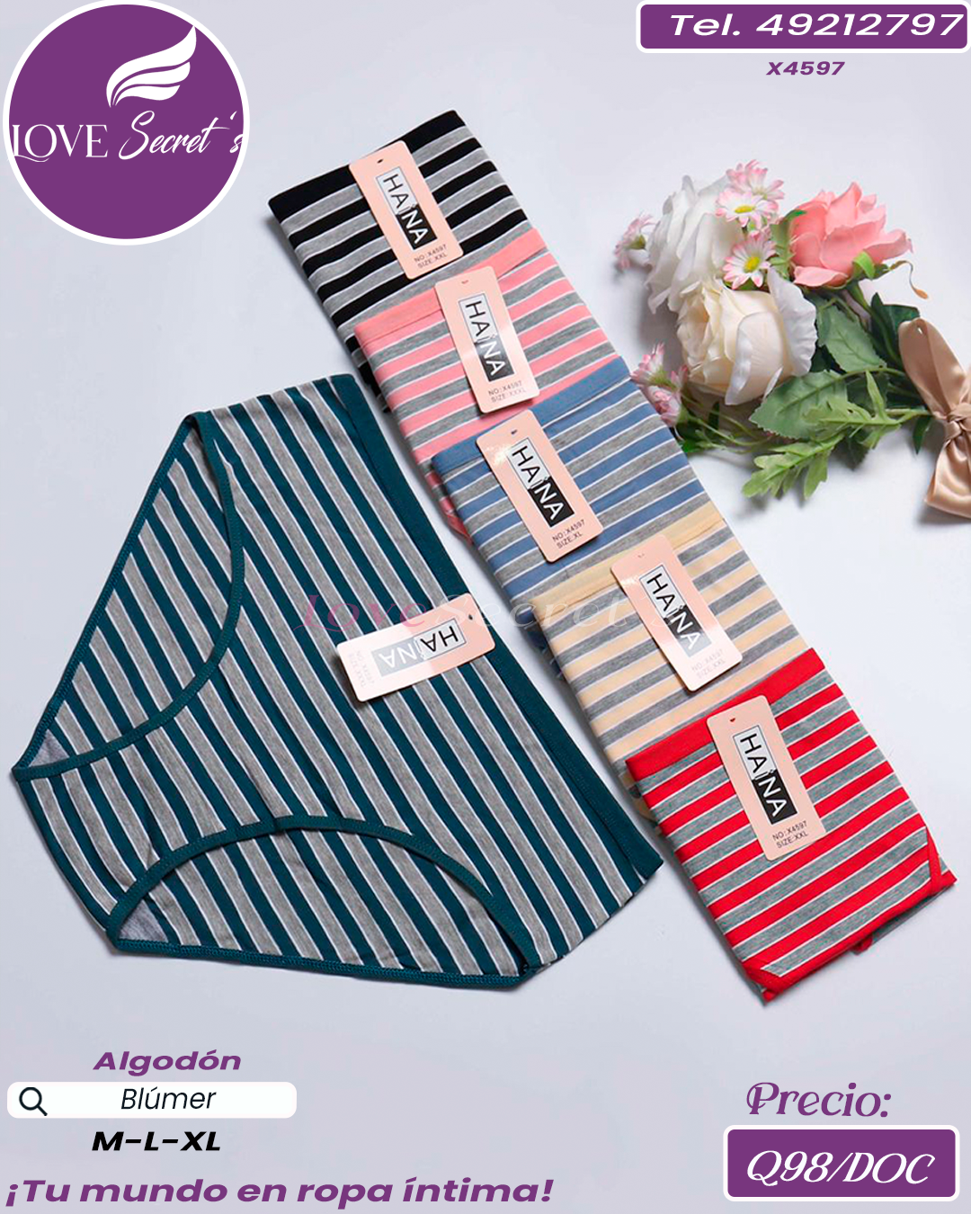Blúmer dama Algodón / X4597-1DOC