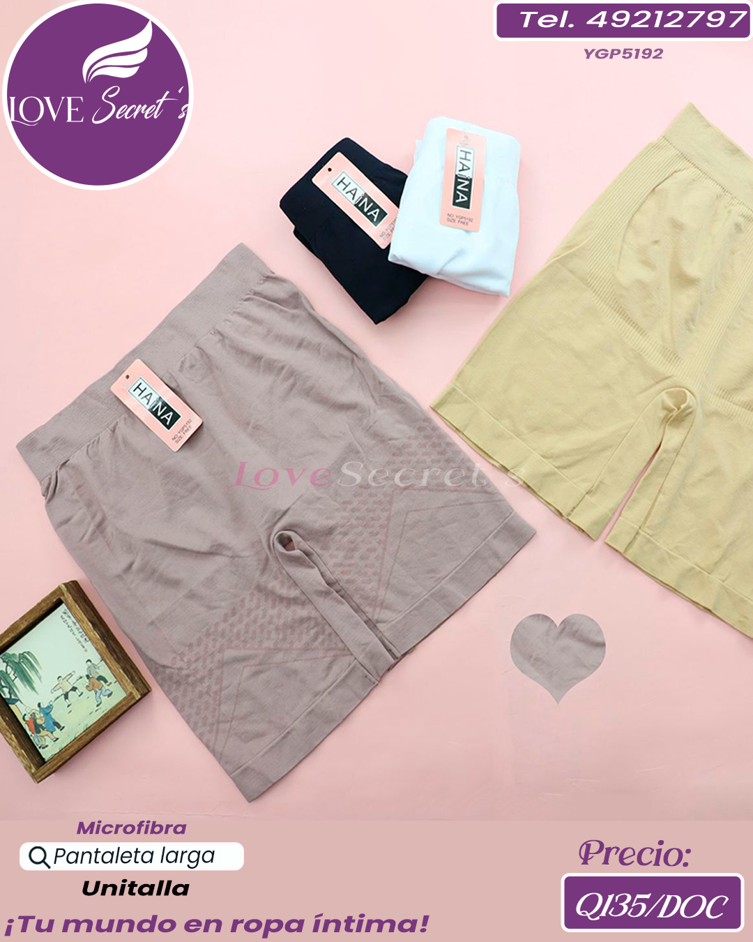 Pantaleta dama microfibra / YGP5192-1DOC