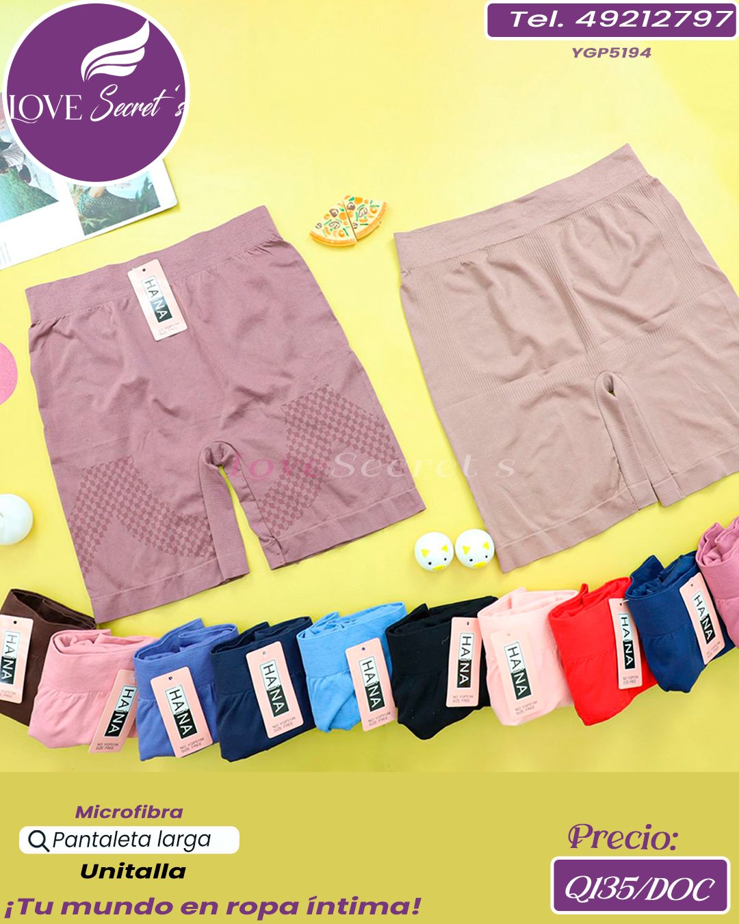 Pantaleta dama microfibra / YGP5194-1DOC
