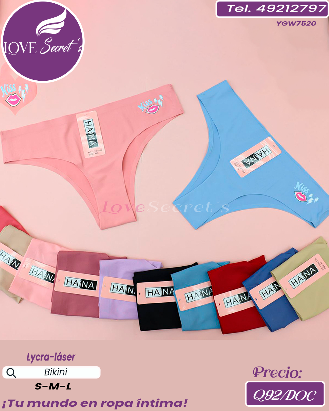 Bikini dama sin costura / YGW7520-1DOC