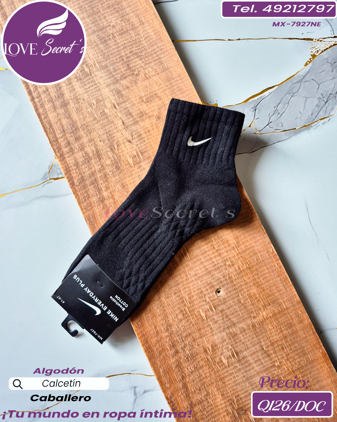 Calcetín hombre nike Algodón / MX-7927NE-1DOC