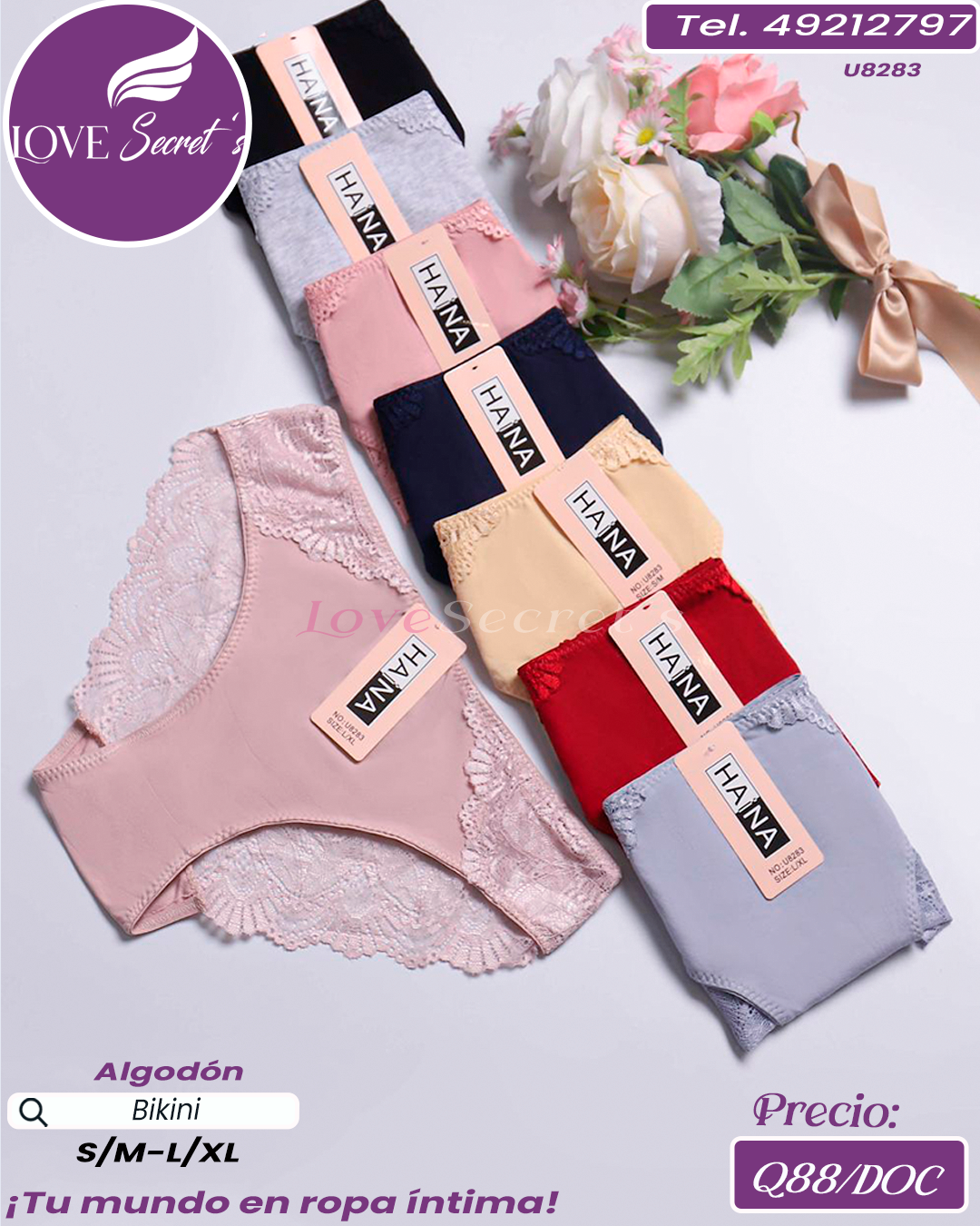 Bikini dama algodón enc / U8283-1DOC