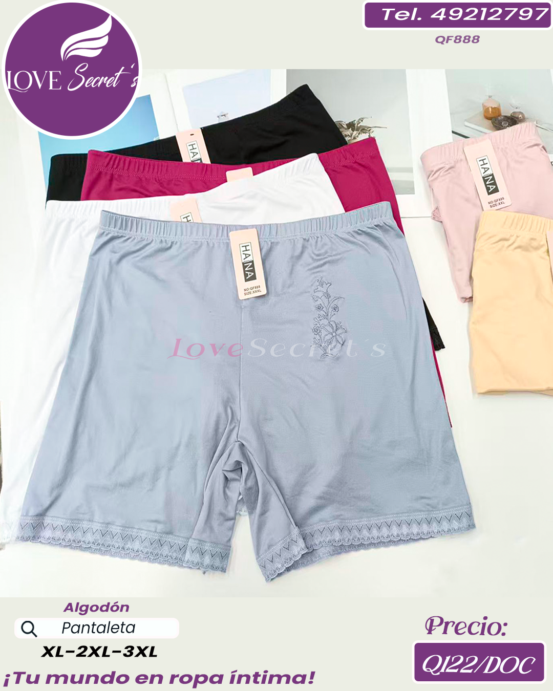 Pantaleta dama algodón / QF888-1DOC