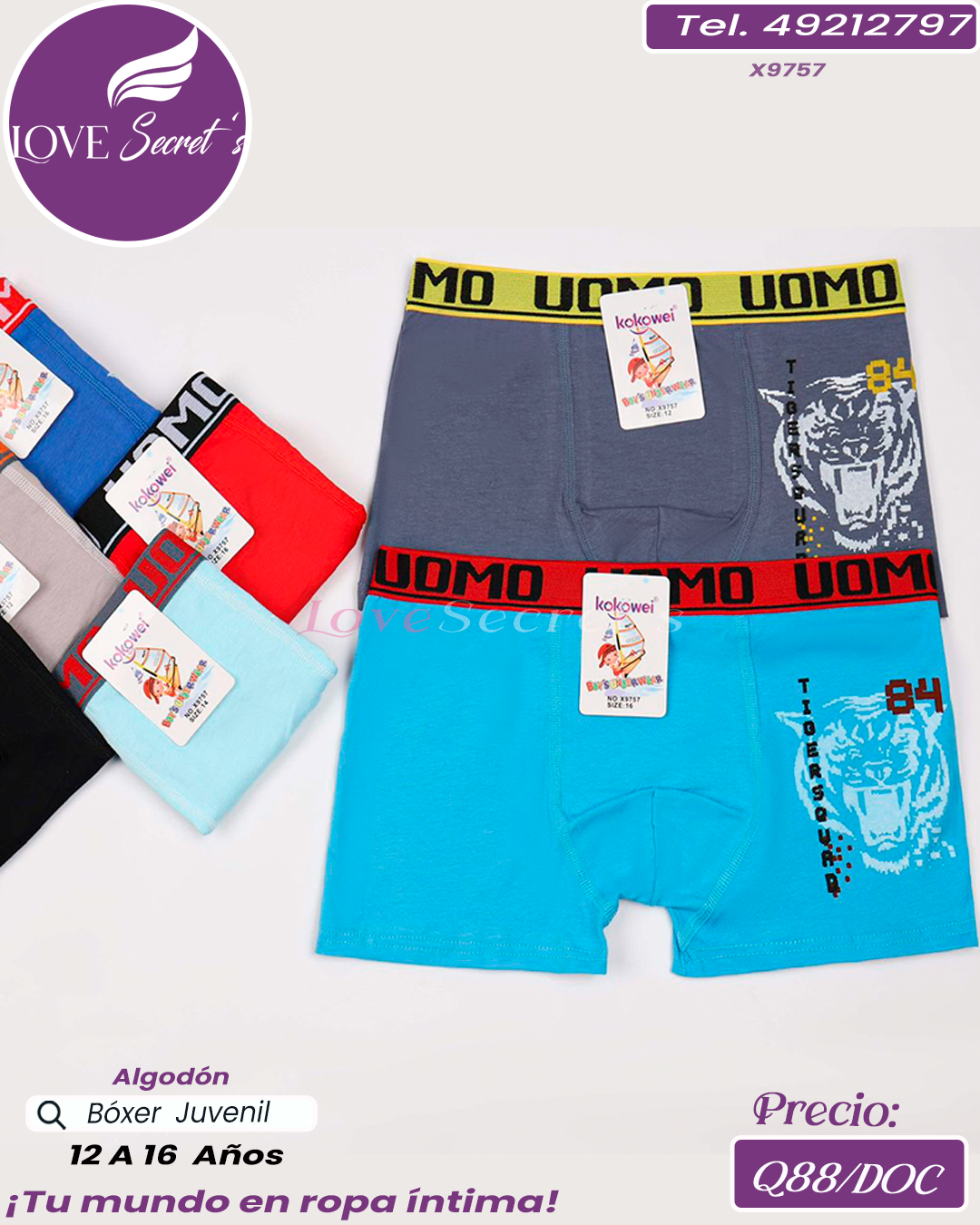 Bóxer niño juve algodón / X9757-1DOC