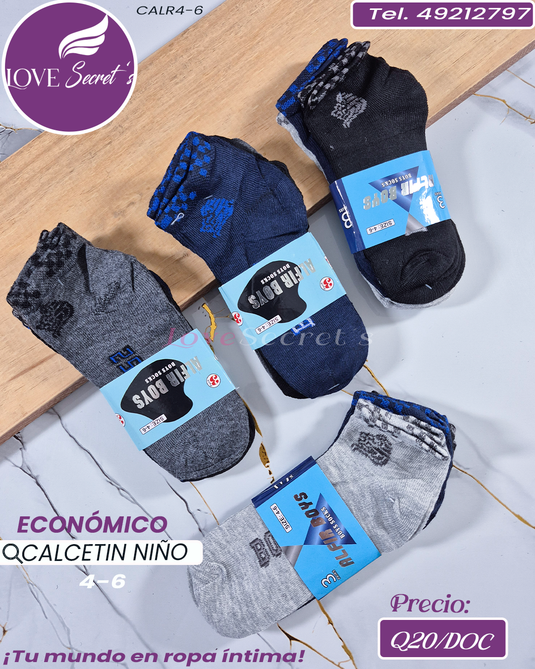 Calcetín niño alg-spandex / CALR4-6-1DOC