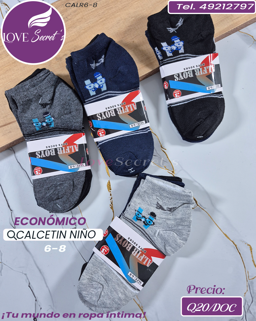 Calcetín niño alg-spandex / CALR6-8-1DOC