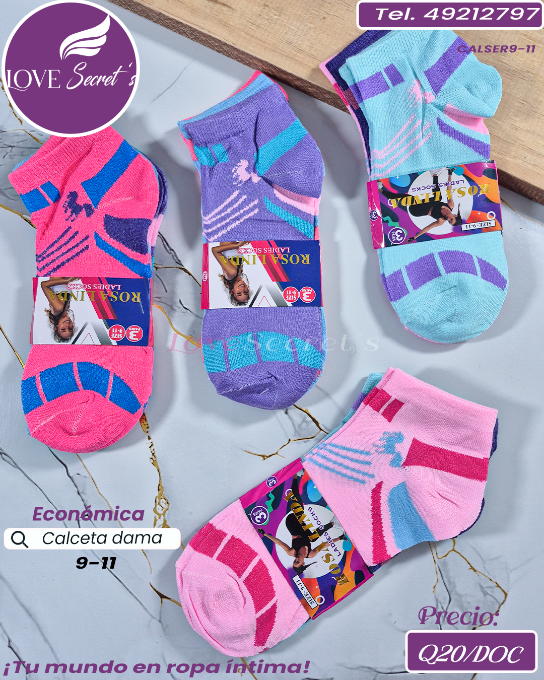 Calceta dama alg-spandex / CALSER9-11-1DOC