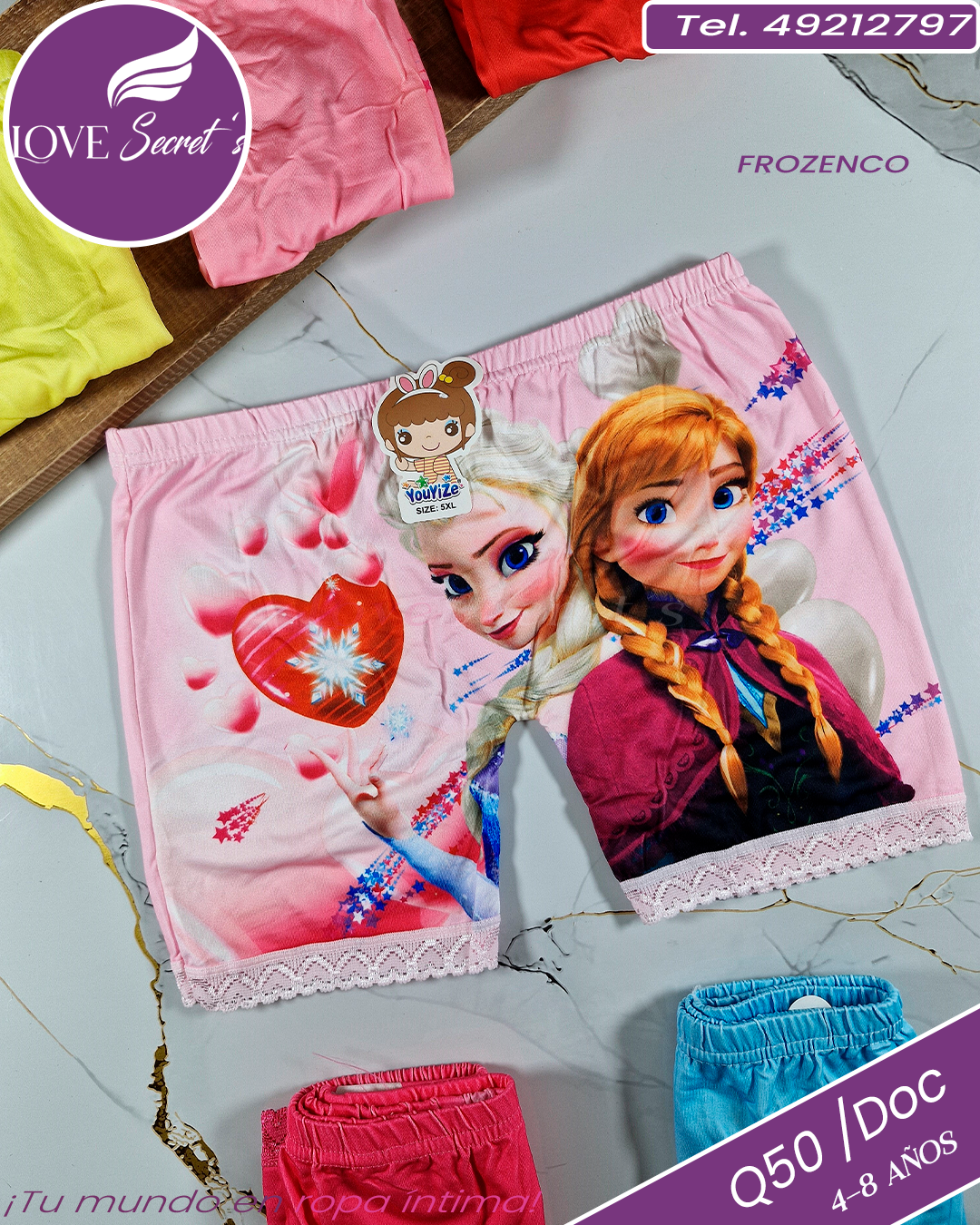 Pantaleta niña polyester-enc / FROZENCO-1DOC
