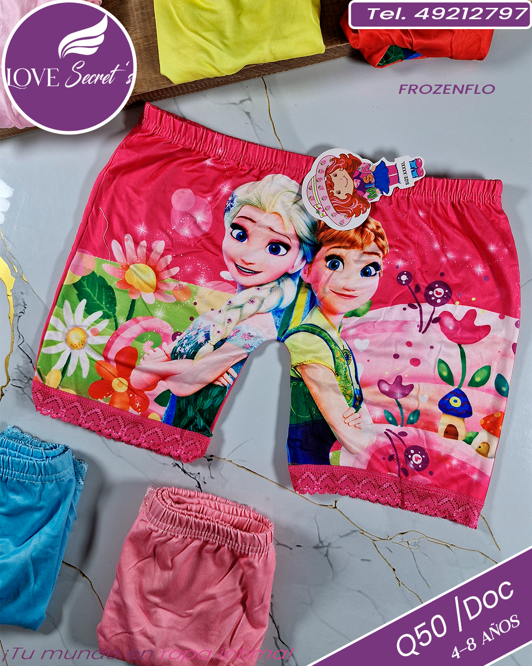 Pantaleta niña polyester-enc / T28-13-1DOC