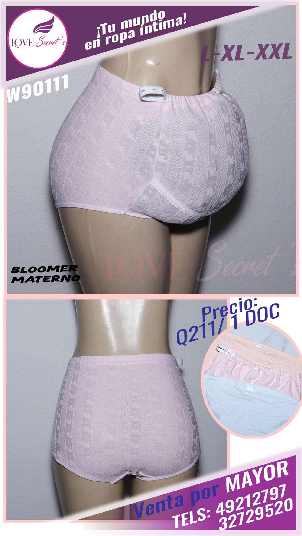Blúmer materno algodón / W90111-1DOC
