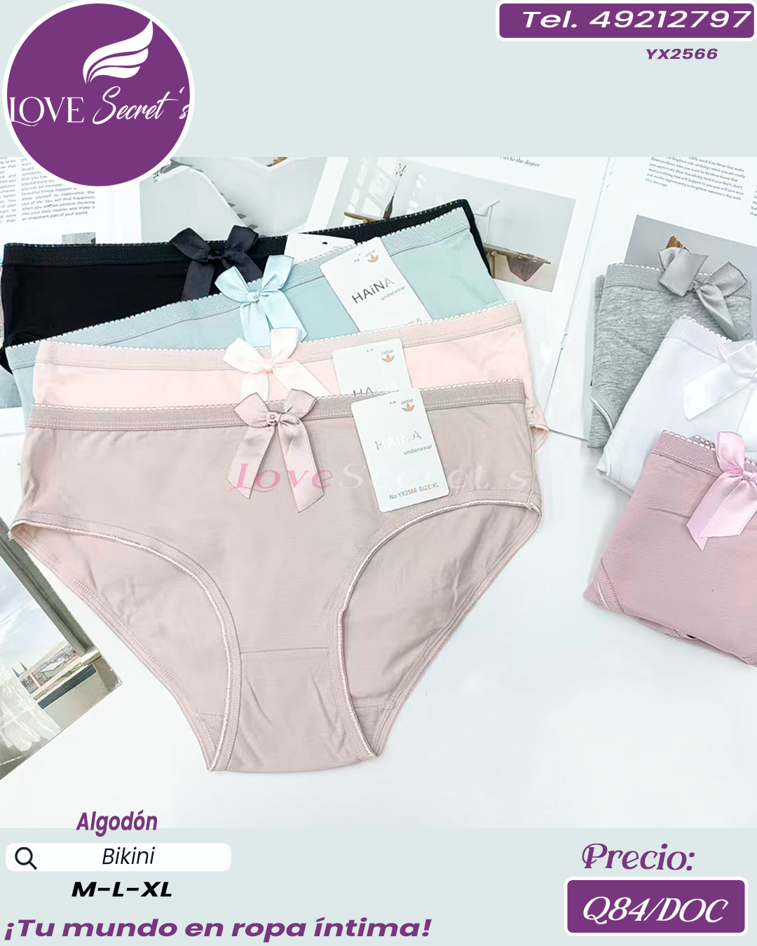 Bikini dama algodón enc / YX2566-1DOC